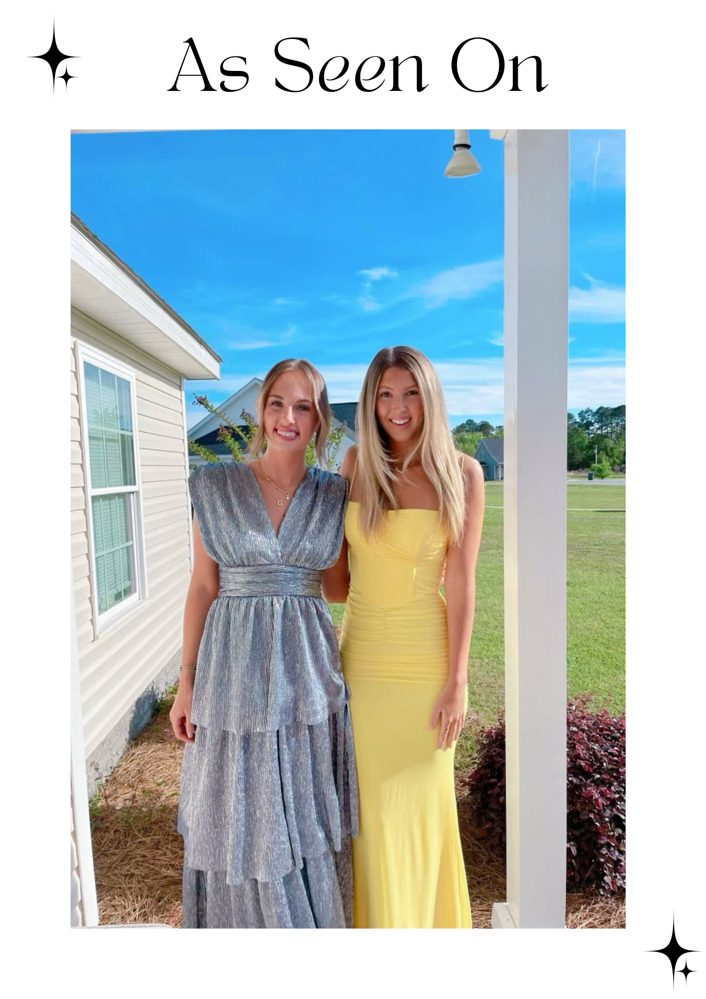 Silver Metallic Tiered Maxi