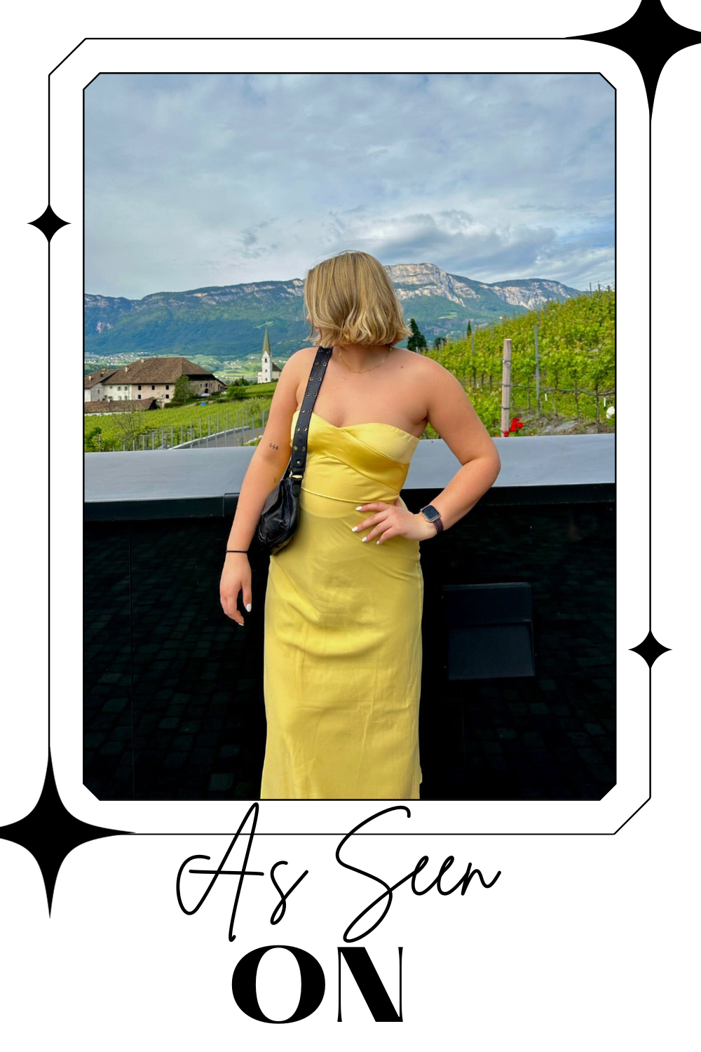 Yellow Strapless Satin Maxi