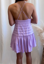 Lavender Sweetheart Drop Waist Mini