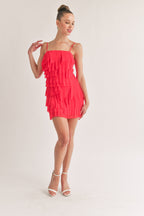 Red Ruffle Layered Mini