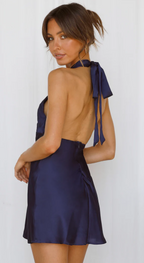 Navy Criss Cross Halter
