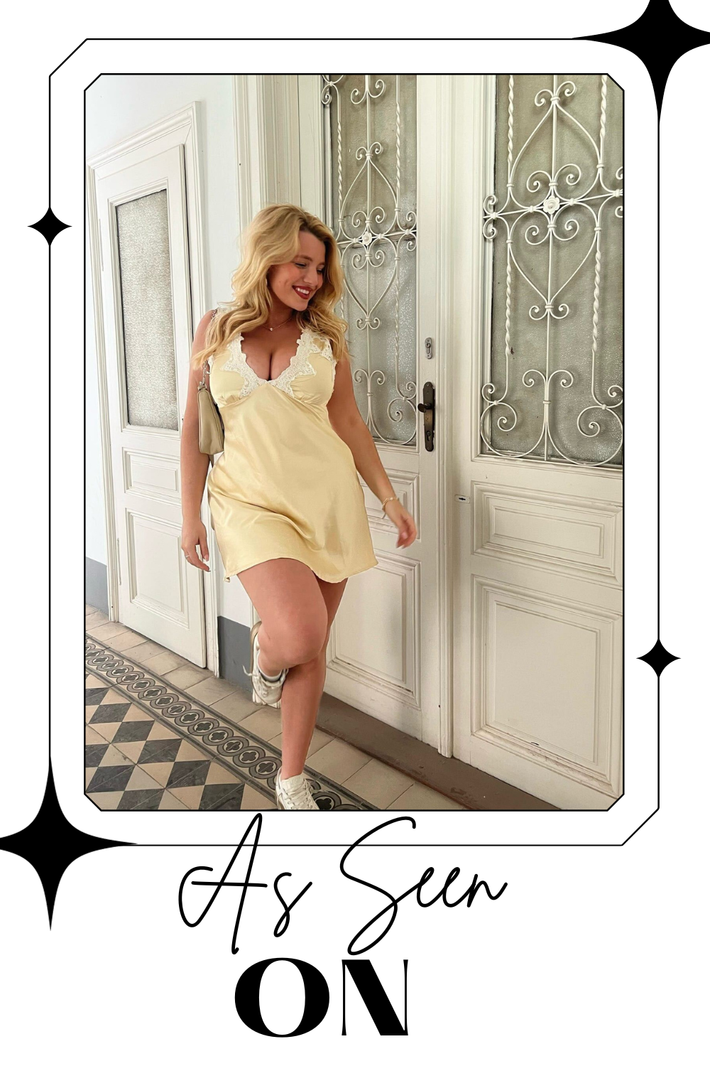 Yellow Lace Slip Mini