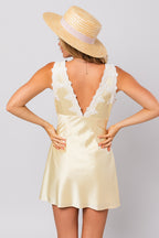 Yellow Lace Slip Mini