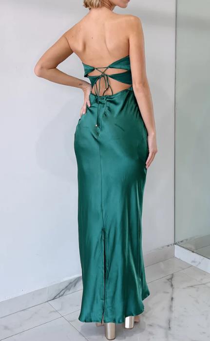 Forest Green Cut-Out Twist Front Maxi