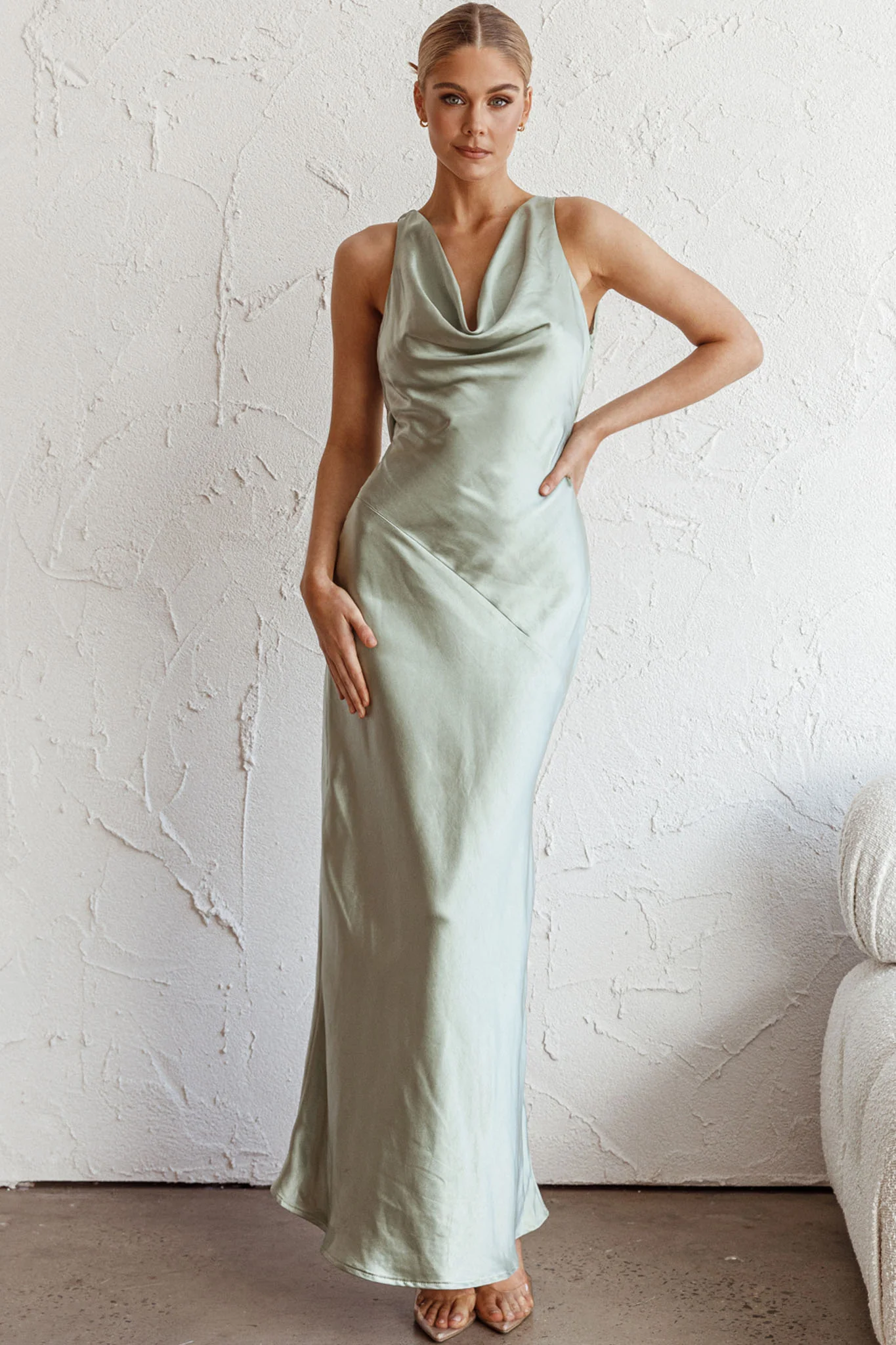 Pistachio Open Back Maxi