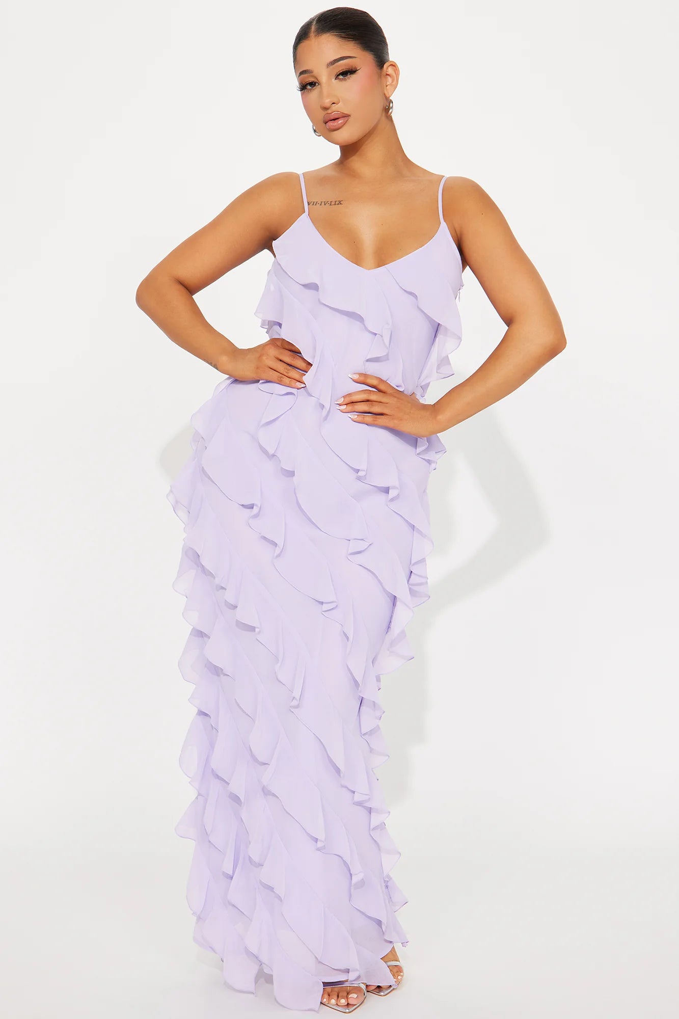 Lavender Ruffle Maxi