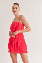 Red Ruffle Layered Mini