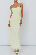Pale Yellow Bustier Maxi