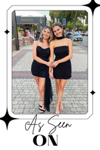 Black Strapless Mesh Draped Bodycon