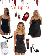 Black Satin Lace Mini