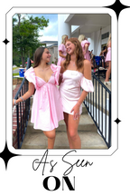 Blush Off the Shoulder Satin Mini