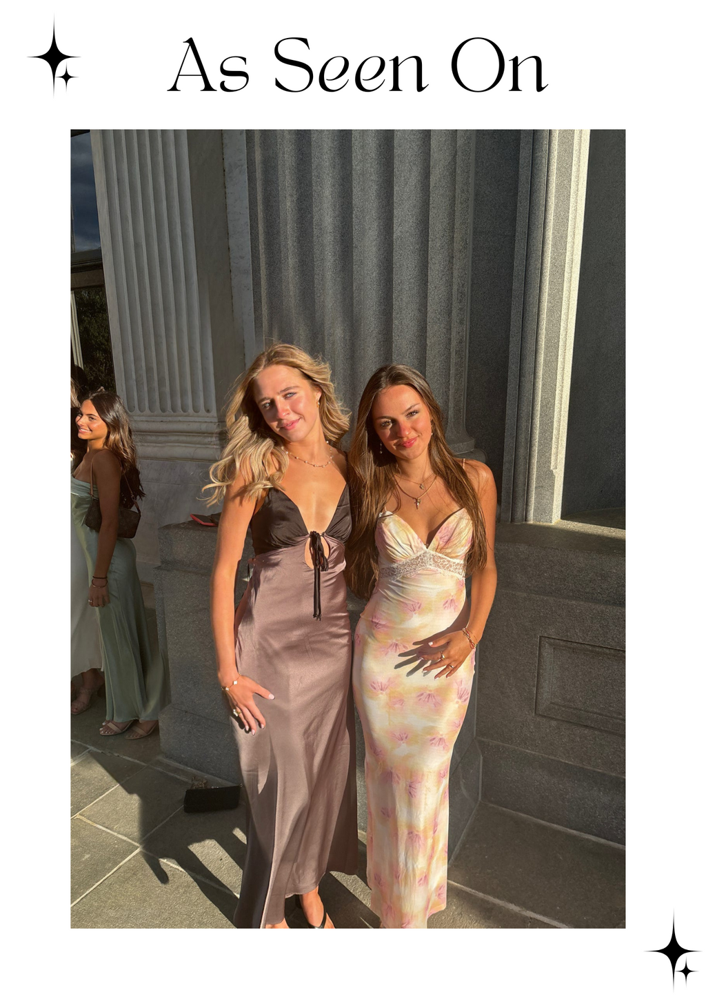 Taupe & Black Color Block Satin Maxi