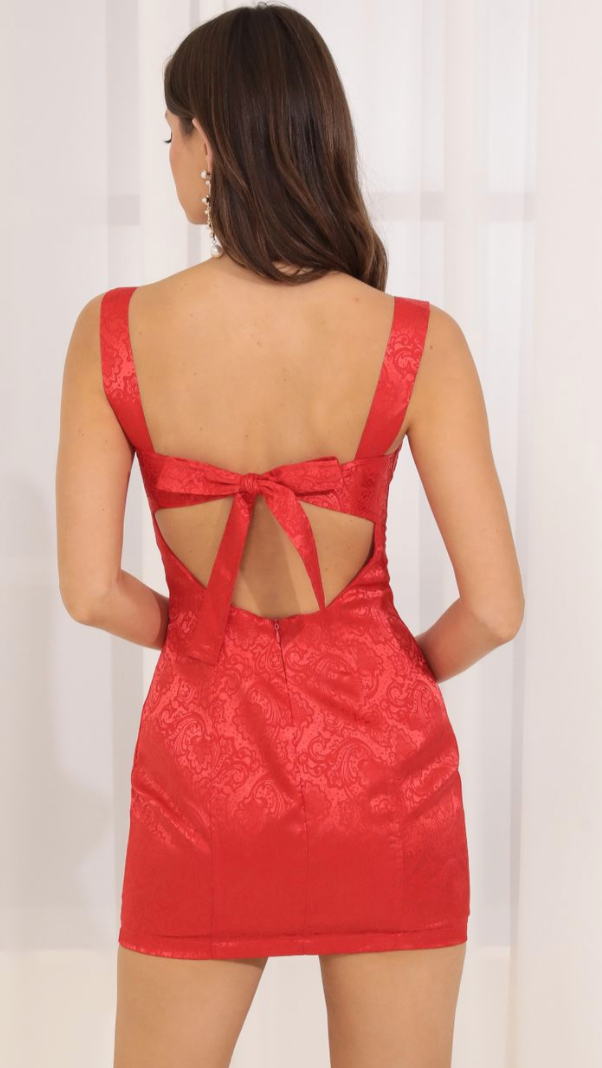 Red Jacquard Mini