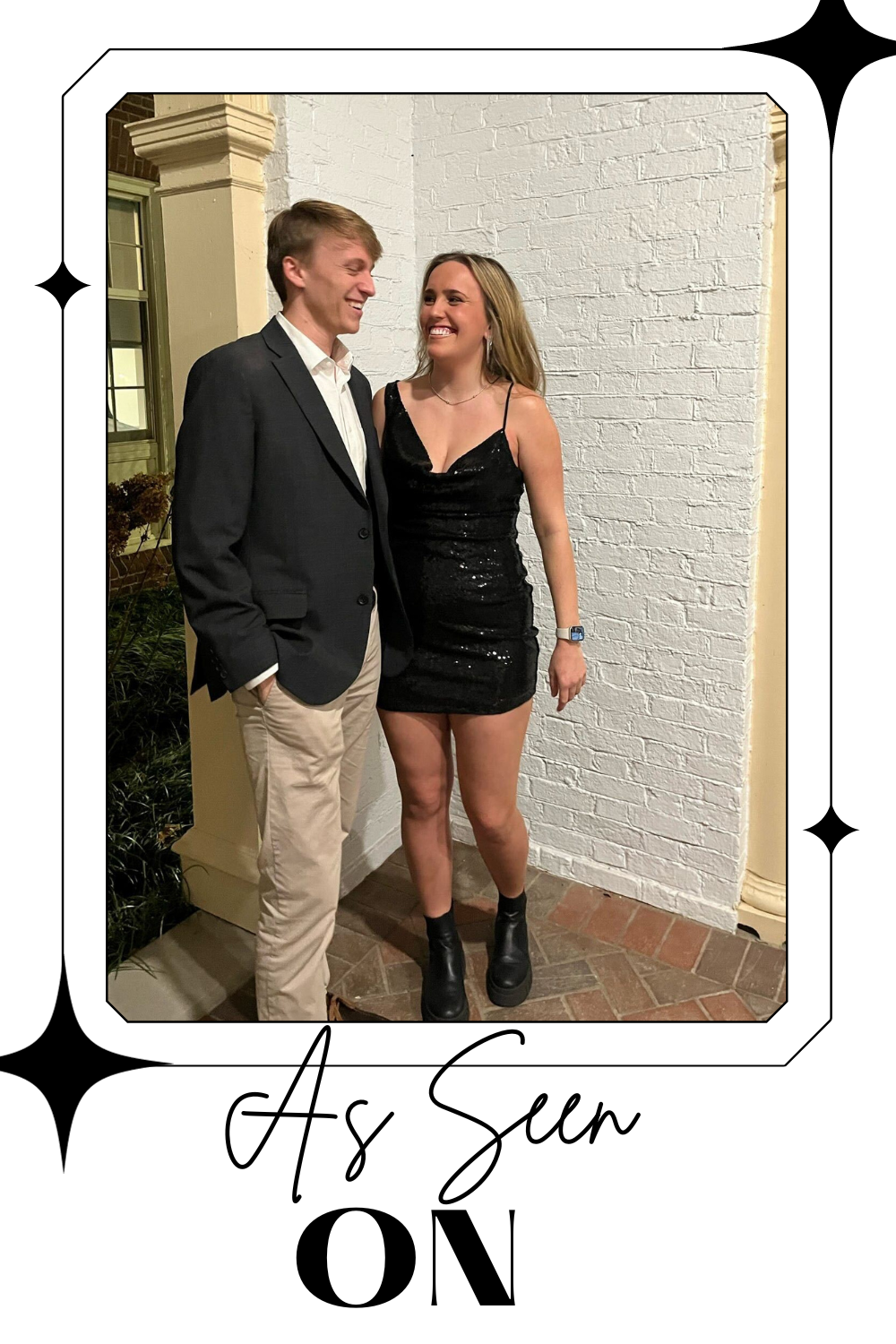 Black Sequin Cowl Neck Open Back Mini