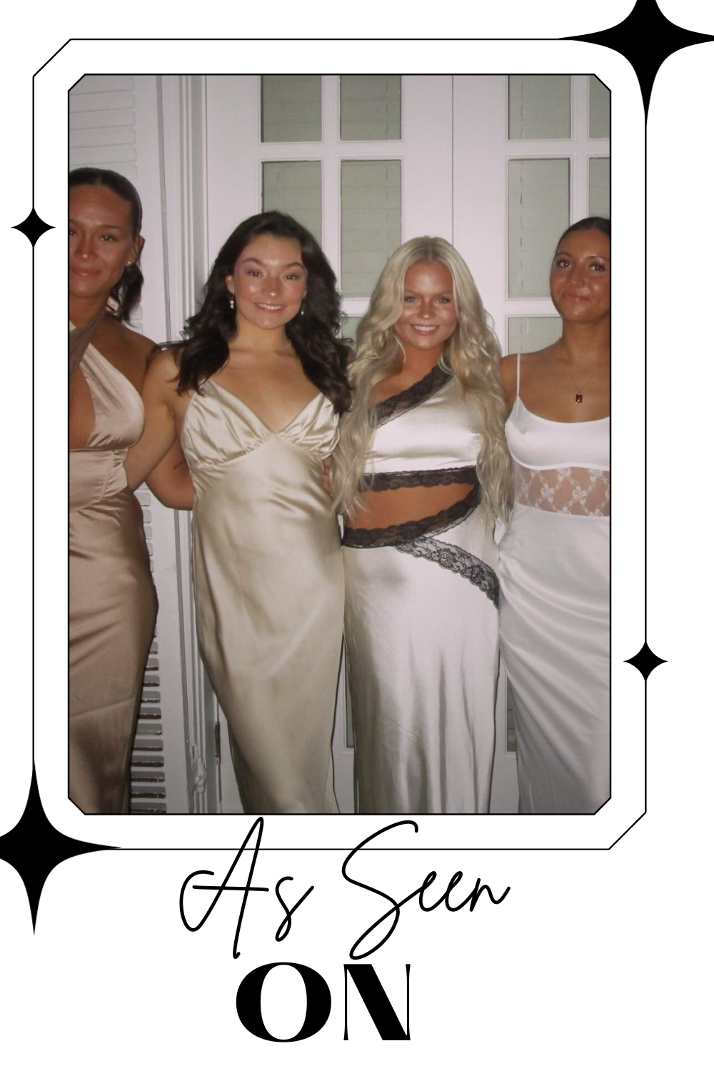 White One Shoulder Black Lace Trim Maxi