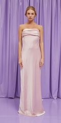 Blush Strapless Low Back Maxi