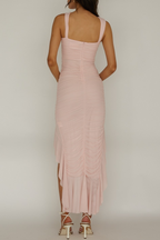 Powder Pink High Low Midi