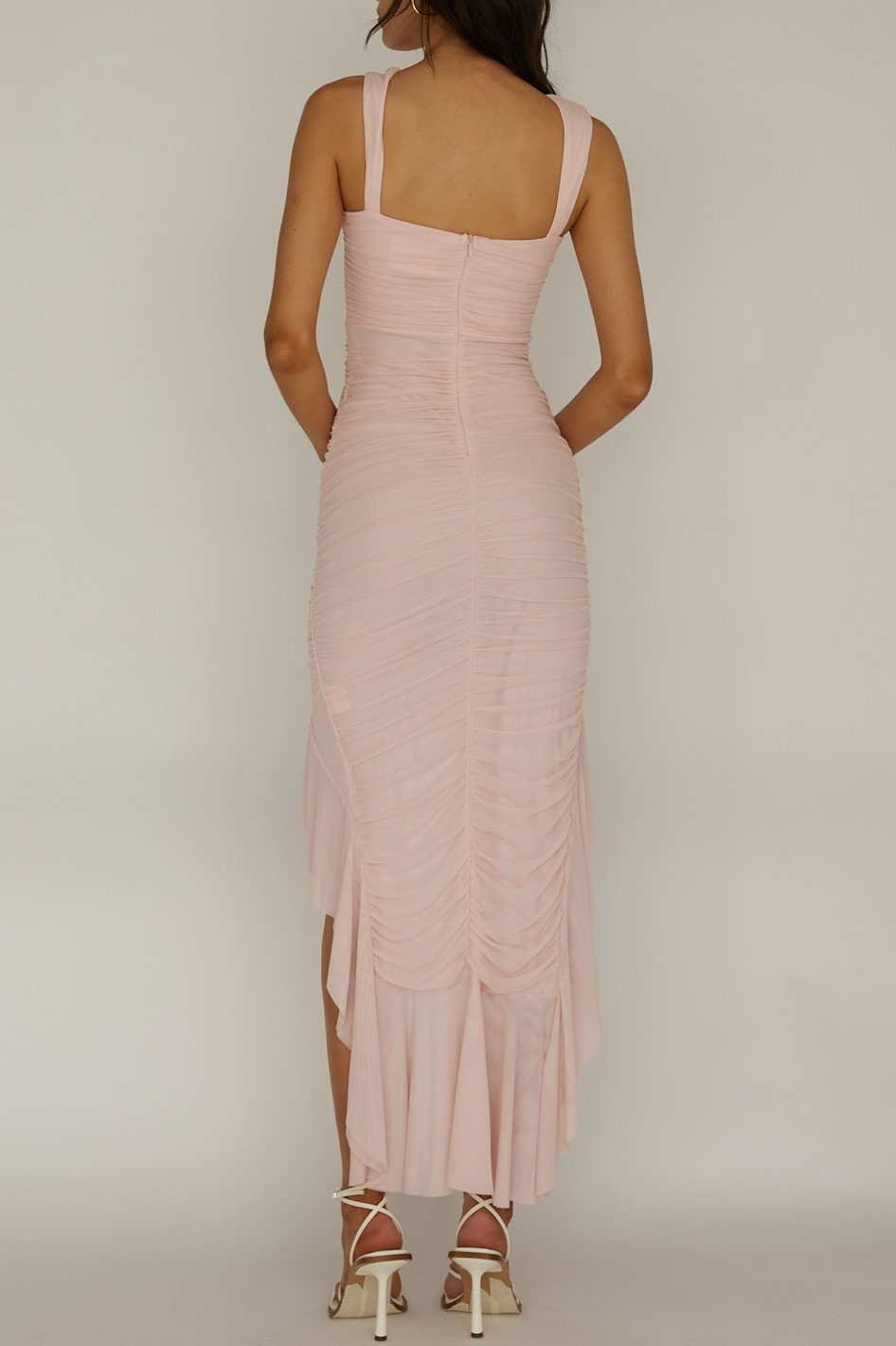 Powder Pink High Low Midi