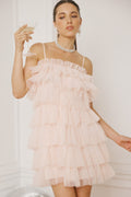 Pink Tulle Layered Mini
