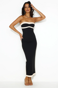 Black & Tan Color Block Midi