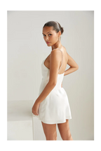 White Asymmetrical Slip Mini