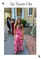 Pink Floral Tiered Maxi