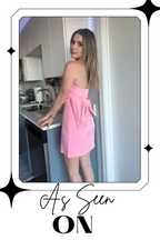 Pink Strapless Bow Back Mini