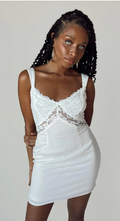White Lace Bust Mini