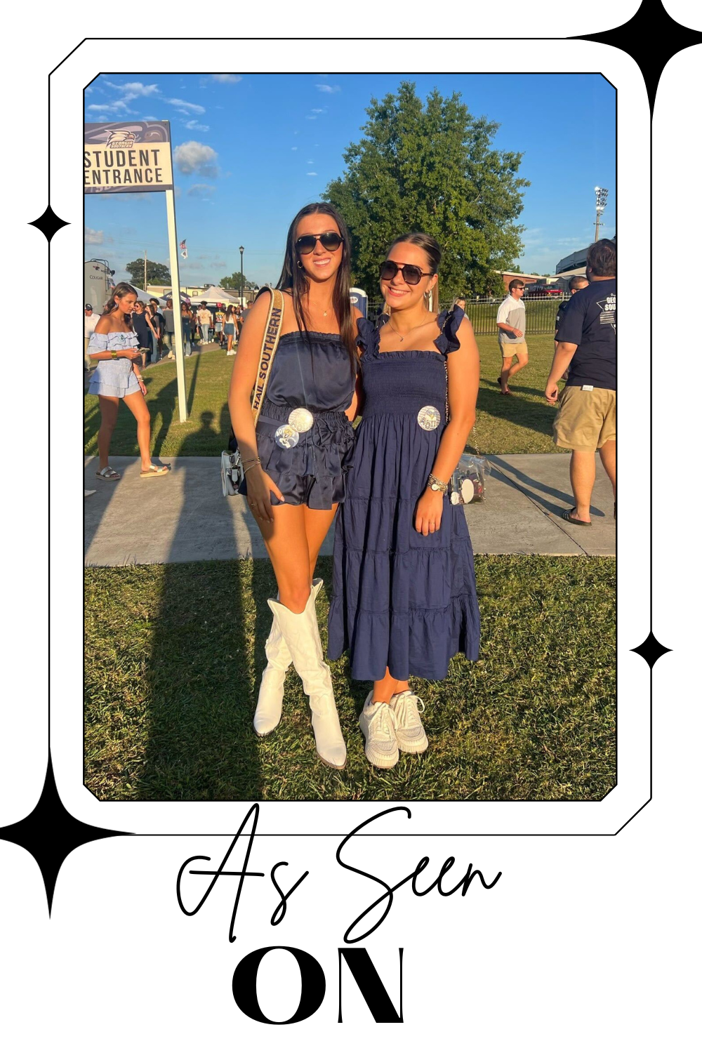Navy Blue Strapless Ruffle Romper