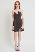 Black Gold Beaded Trim Mini