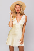 Yellow Lace Slip Mini