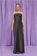 Black Strapless Column Maxi