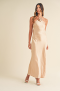 Light Taupe Rose Detail Maxi