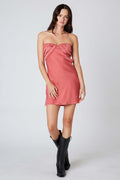Mauve Open Back Satin Mini